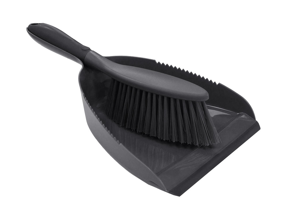 STOFFER EN BLIK SET ANTRACIET DH - 8714333012907 - 291052