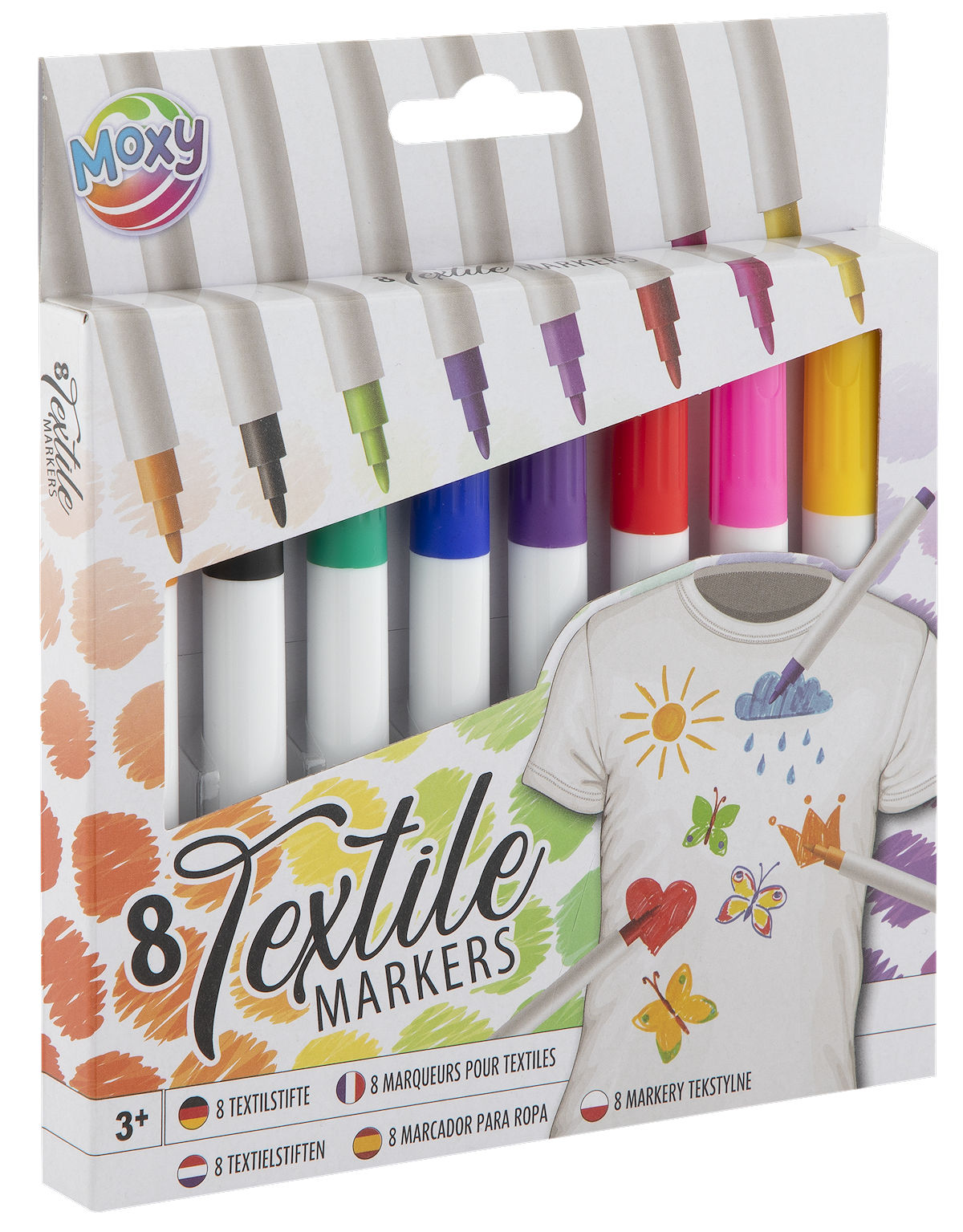 MOXY TEXTIELSTIFTEN 8 STUKS - 8715427069753 - 518719