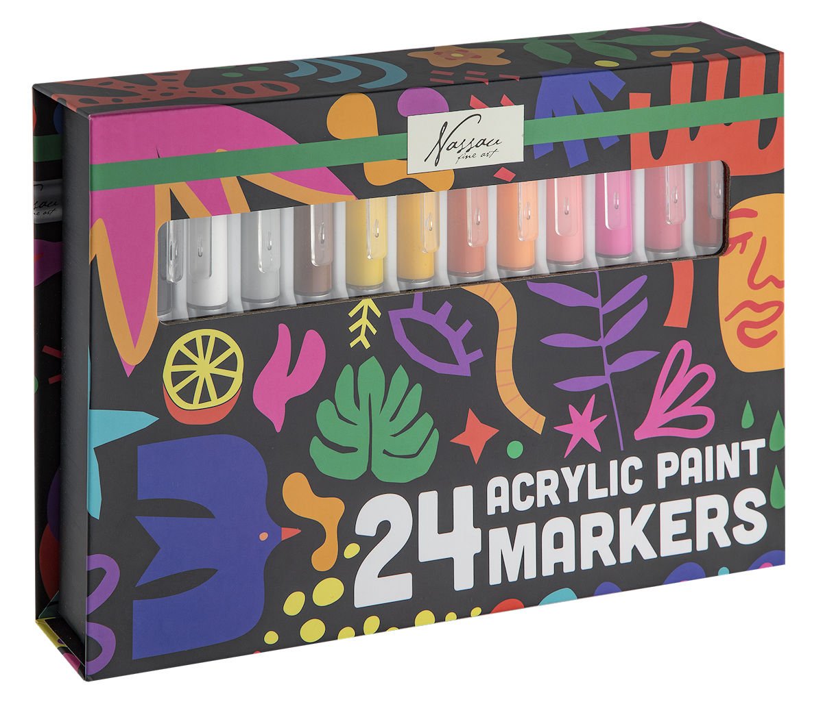 NASSAU ACRYL VERFMARKERS 24 STUKS - 8715427177168 - 535053