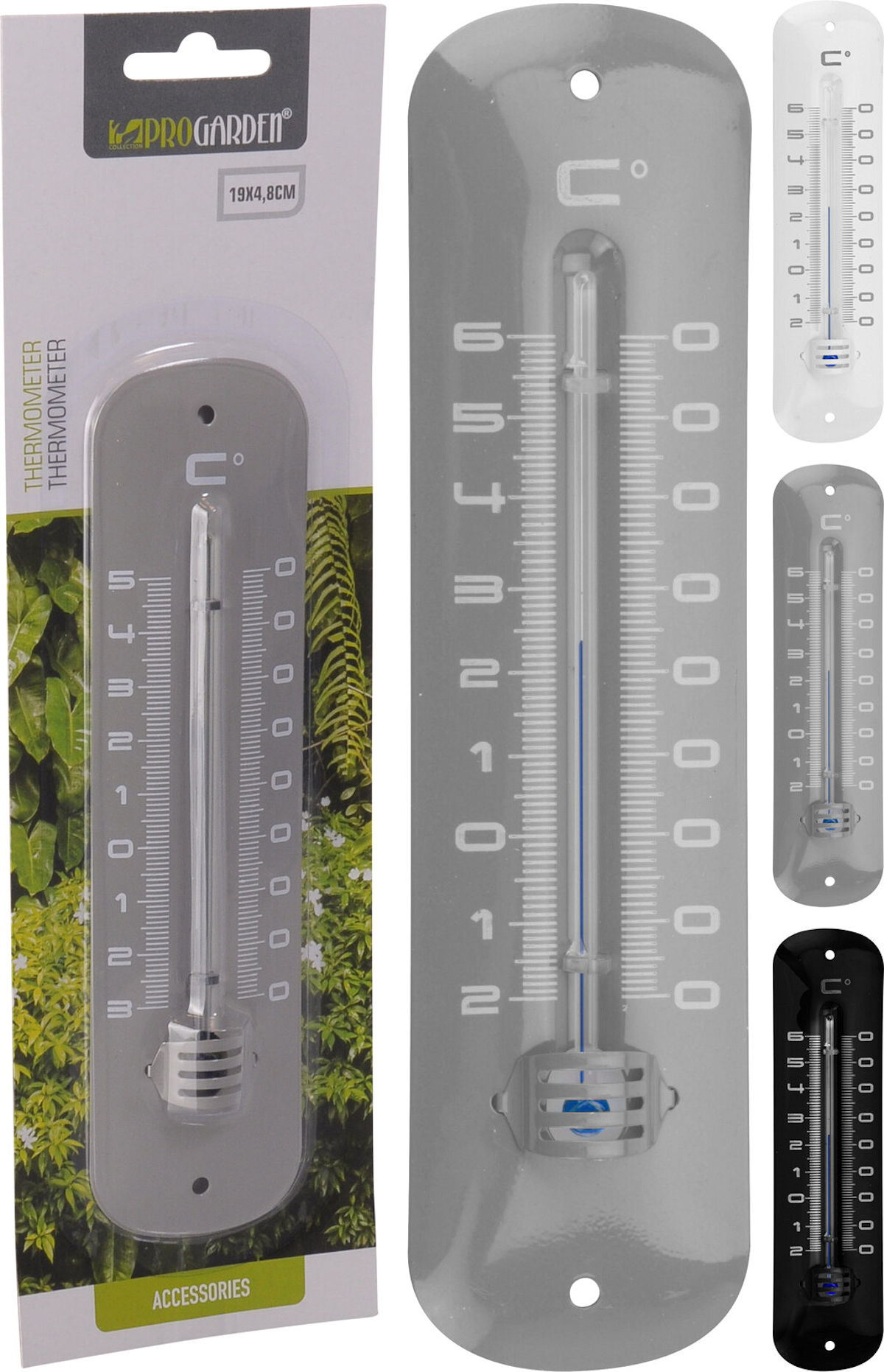 THERMOMETER METAAL 19CM - 8719987364327