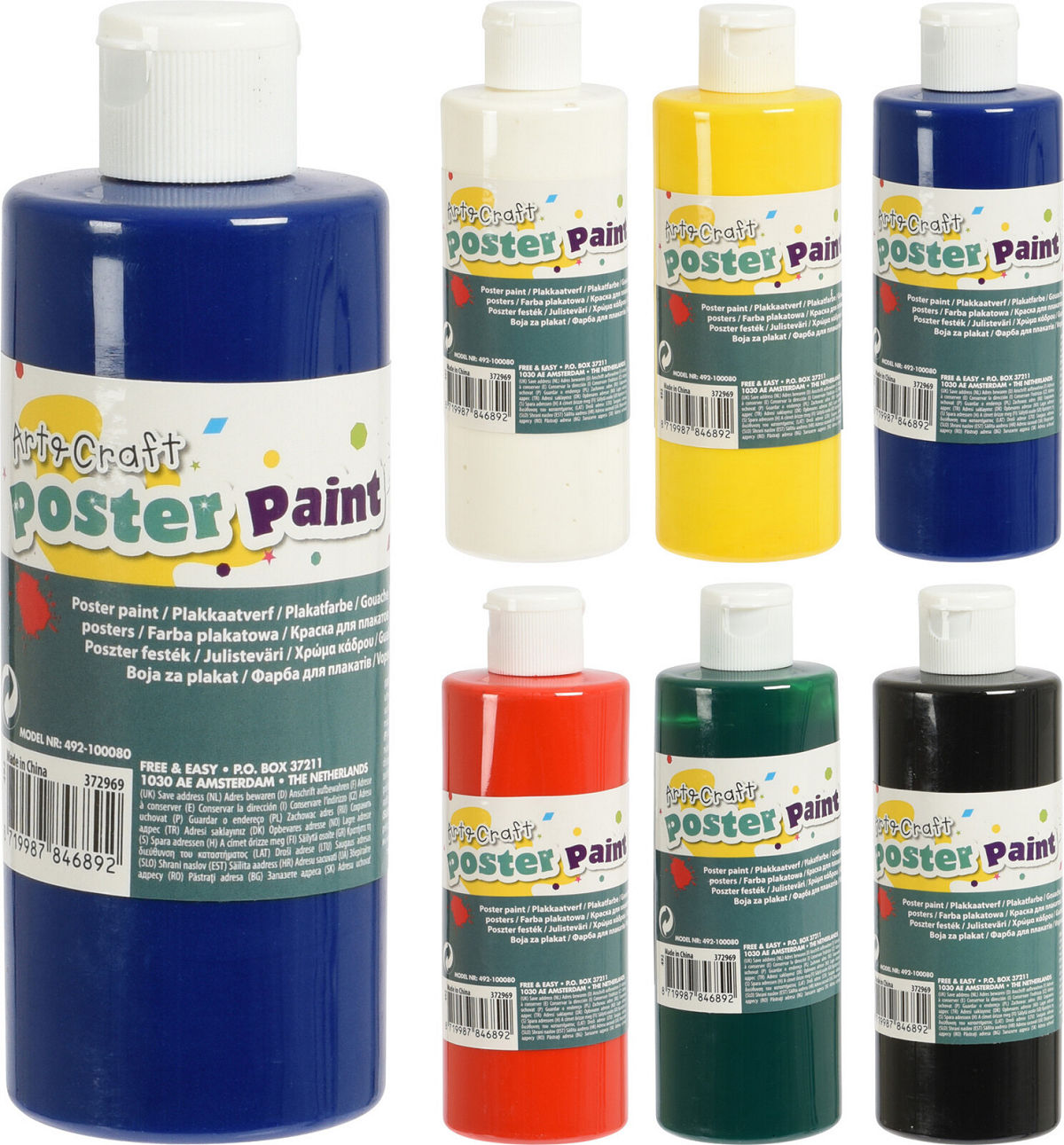 PLAKKAATVERF 250 ML ASSORTI KLEUR - 8719987846892 - 289972