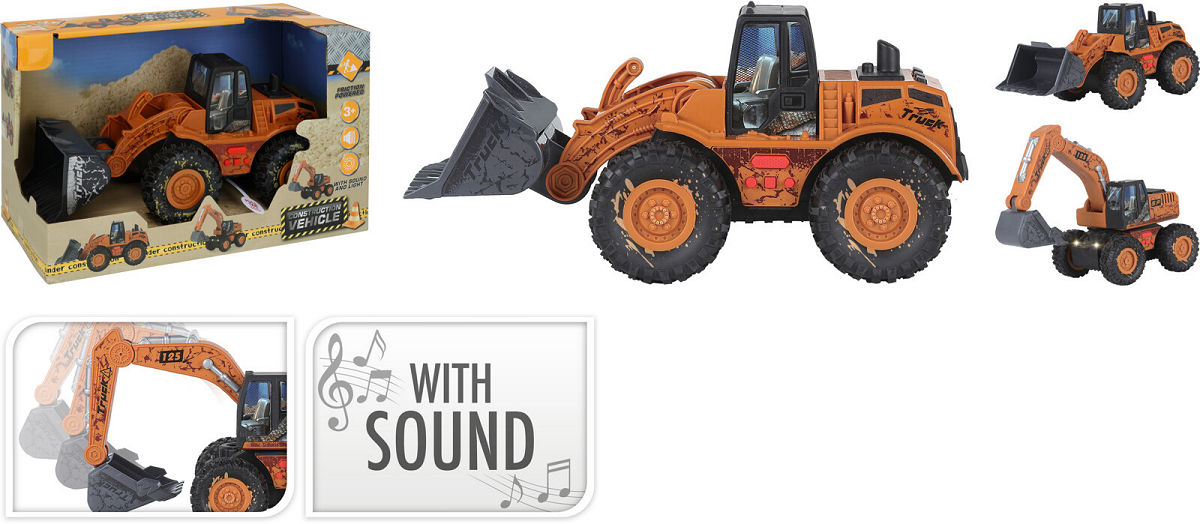 CONSTRUCTIE AUTO 28CM MET LICHT+GELUID - 8720573336710 - 530445