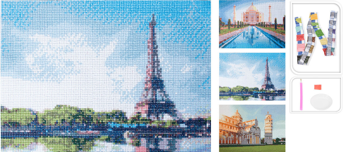 DIAMOND PAINTING 30 X 40 CM ASSORTI - 8720573830638 - 534664