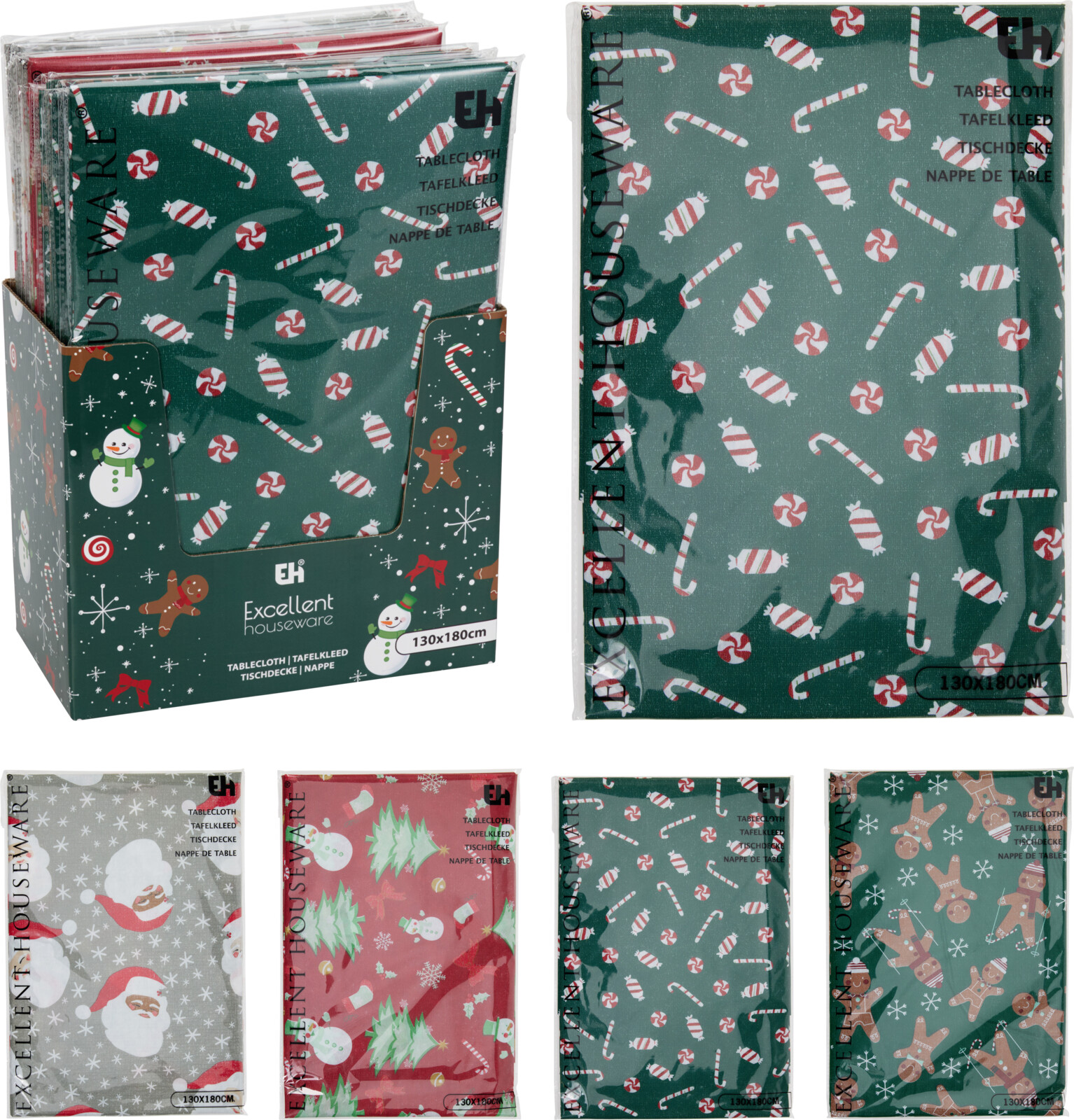 TAFELKLEED KERST 180X130 ASSORTI - 8721037208550 - 513901