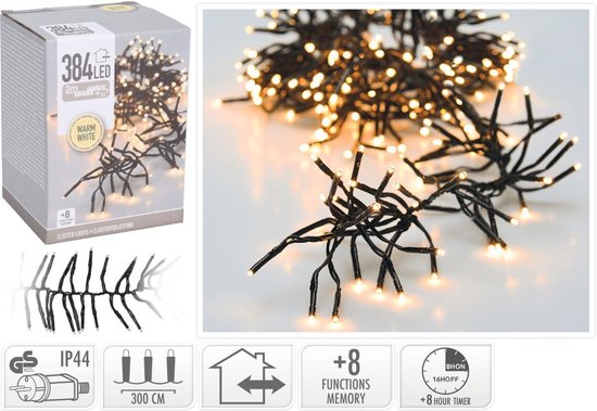LED CLUSTER VERLICHTING 384 LAMPS WARM W - 9 10 20 30 40 50 60 70 80 90 100 110 120 130 140 150 160 170 180 190 200 210 220 230 240 250 260 270 280 290 300 310 320 330 340 350 360 370 380 390 400 410 420 430 440 450 460 470 480 490 500 510 520 530 540 550 560 570 580 590 600 608 - 493802