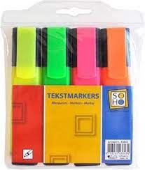 SOHO TEKSTMARKERS 4STUKS IN ETUI - Download 44  - 224316